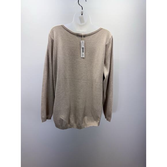 Women’s Sweater Tribekka 44 Beige Lightweight Knit Soft Size XL - Picture 3 of 9